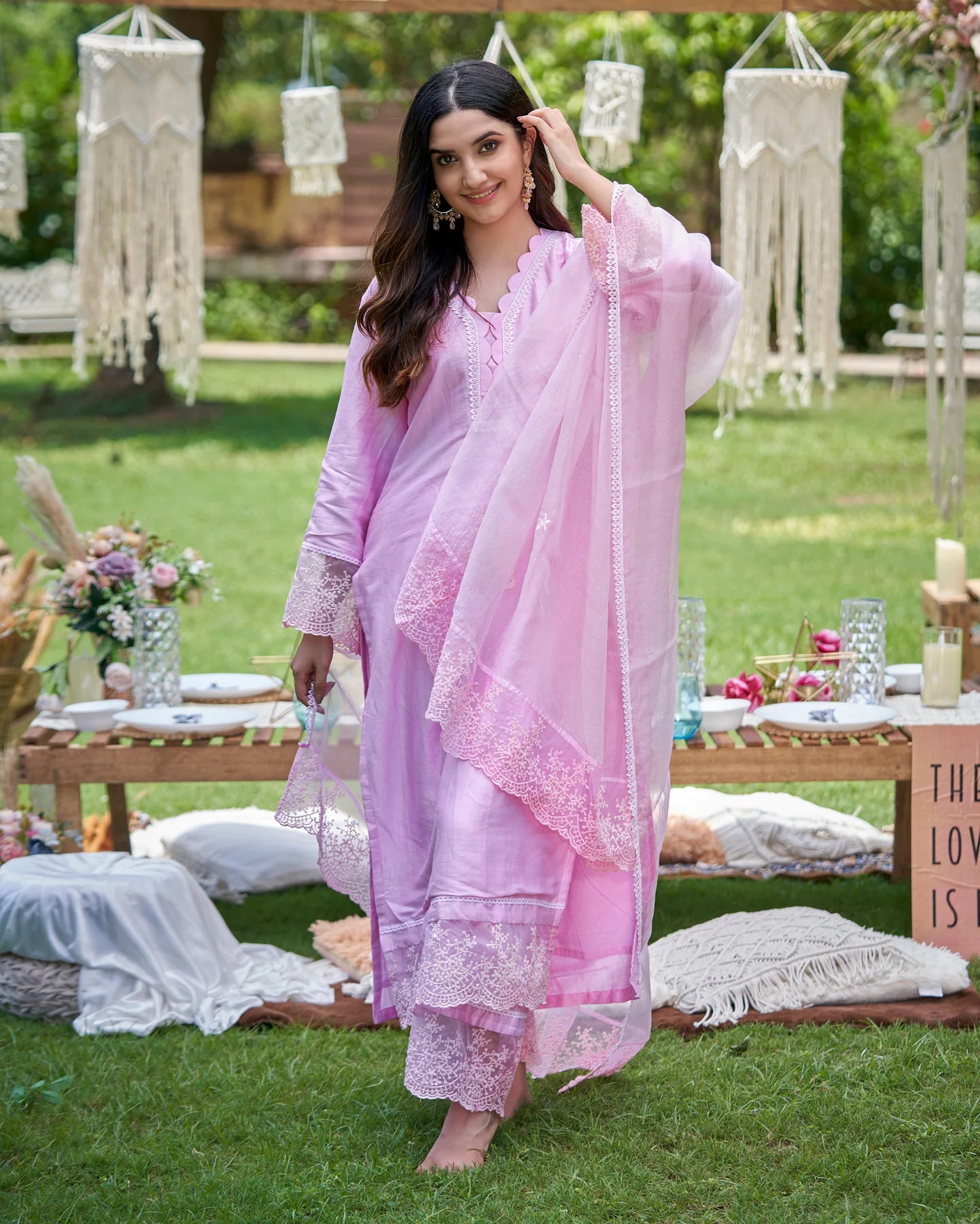 Abir Chanderi Kurta Set
