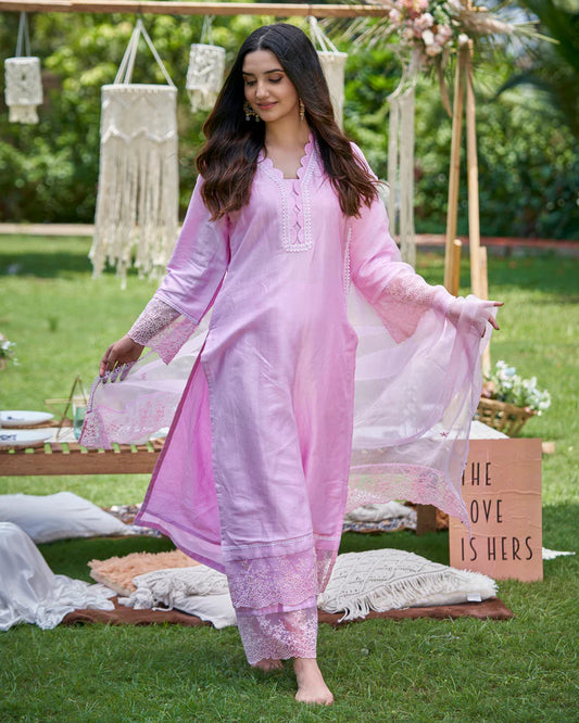 Abir Chanderi Kurta Set