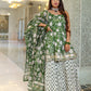 Green Butterfly Sharara Set
