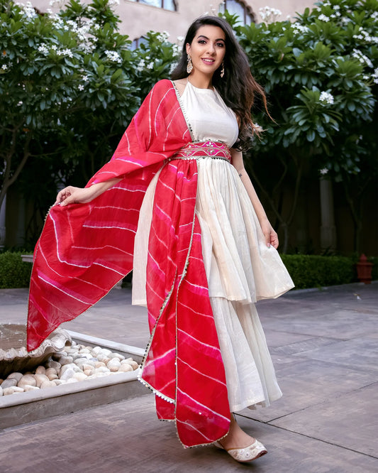 Pearl Leheriya Sharara Set