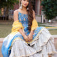 Symphonic Blue Sharara Set