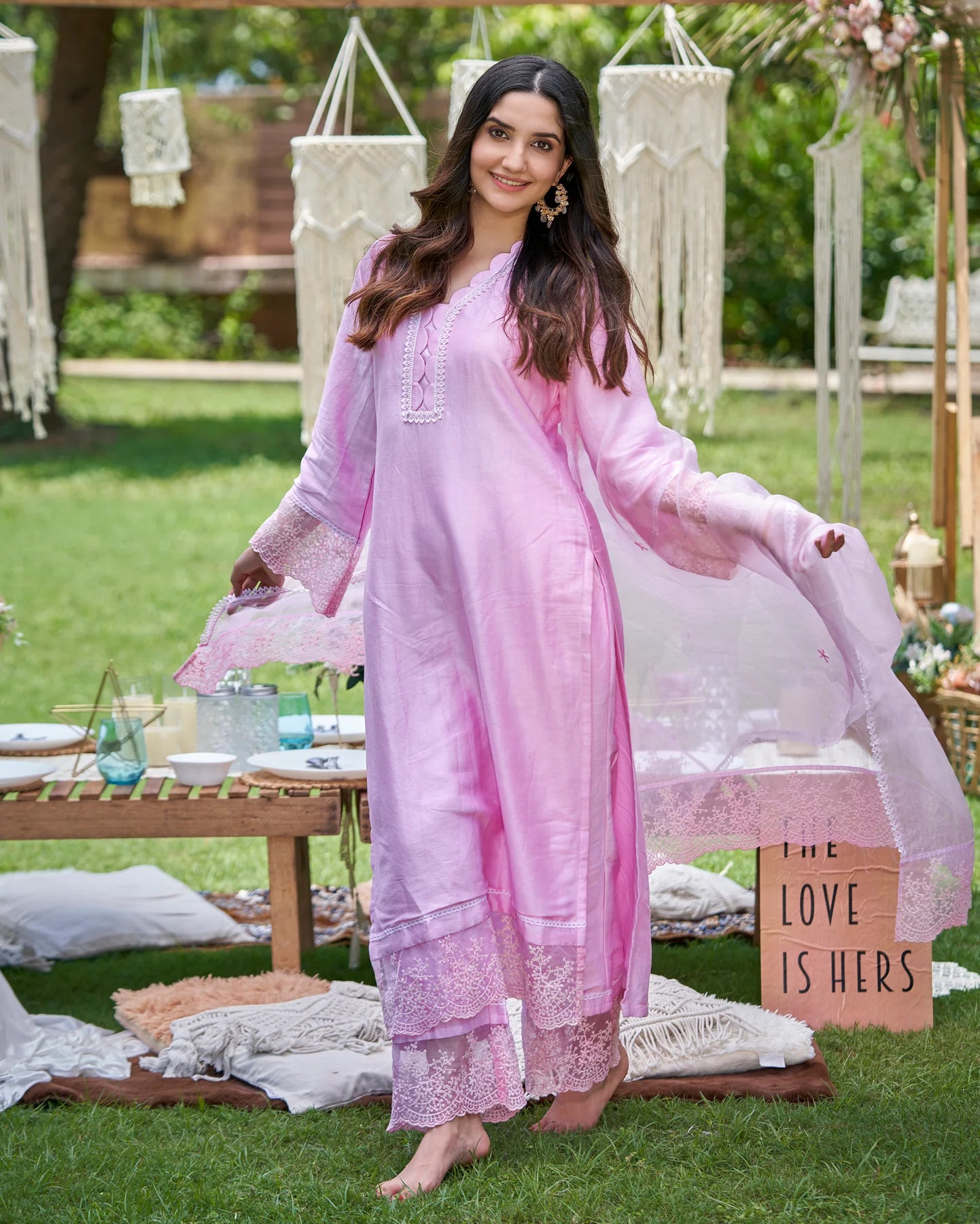 Abir Chanderi Kurta Set