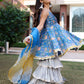 Symphonic Blue Sharara Set