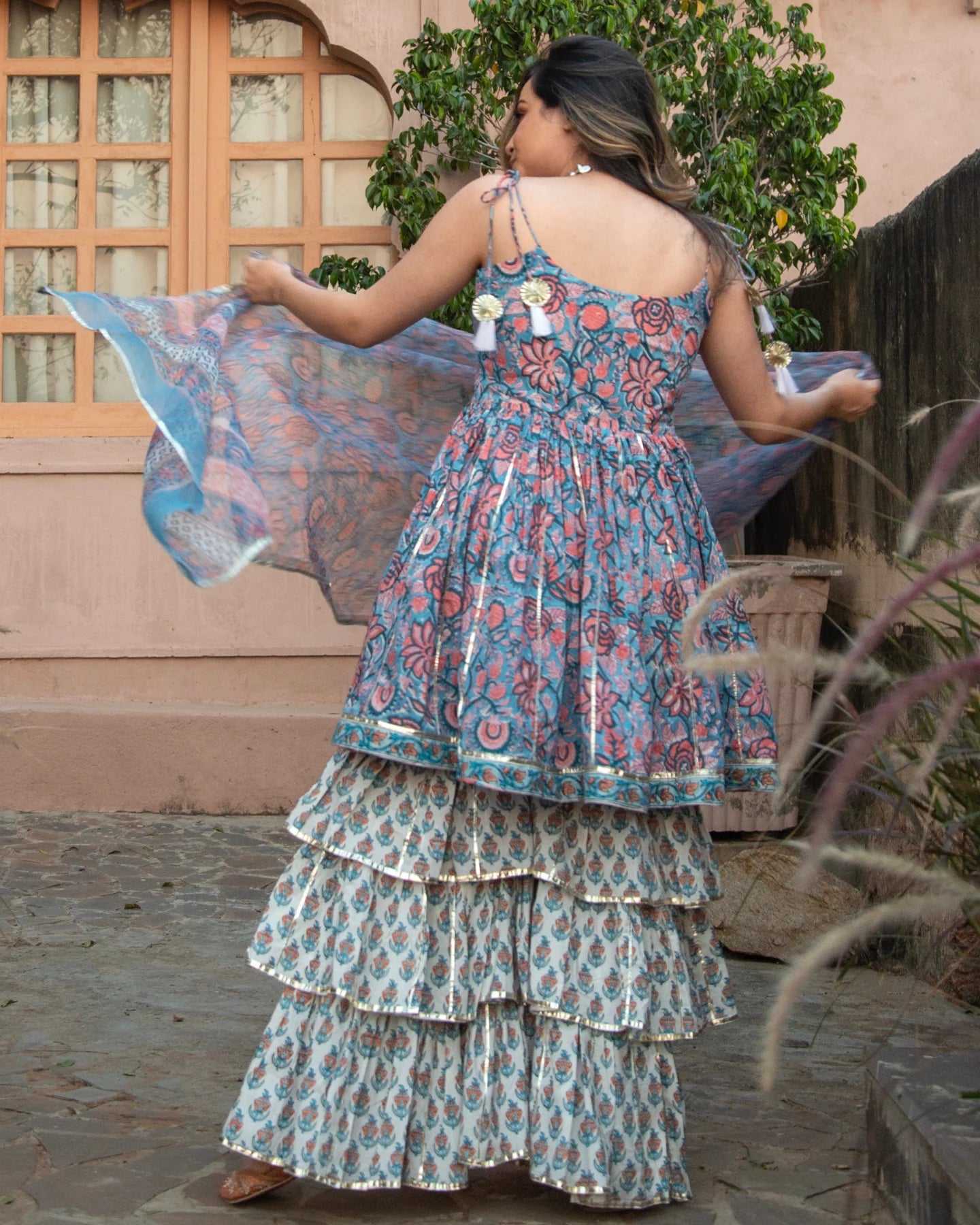 Blue Heaven Sharara Set
