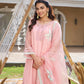 Applique Organza Kurta Set