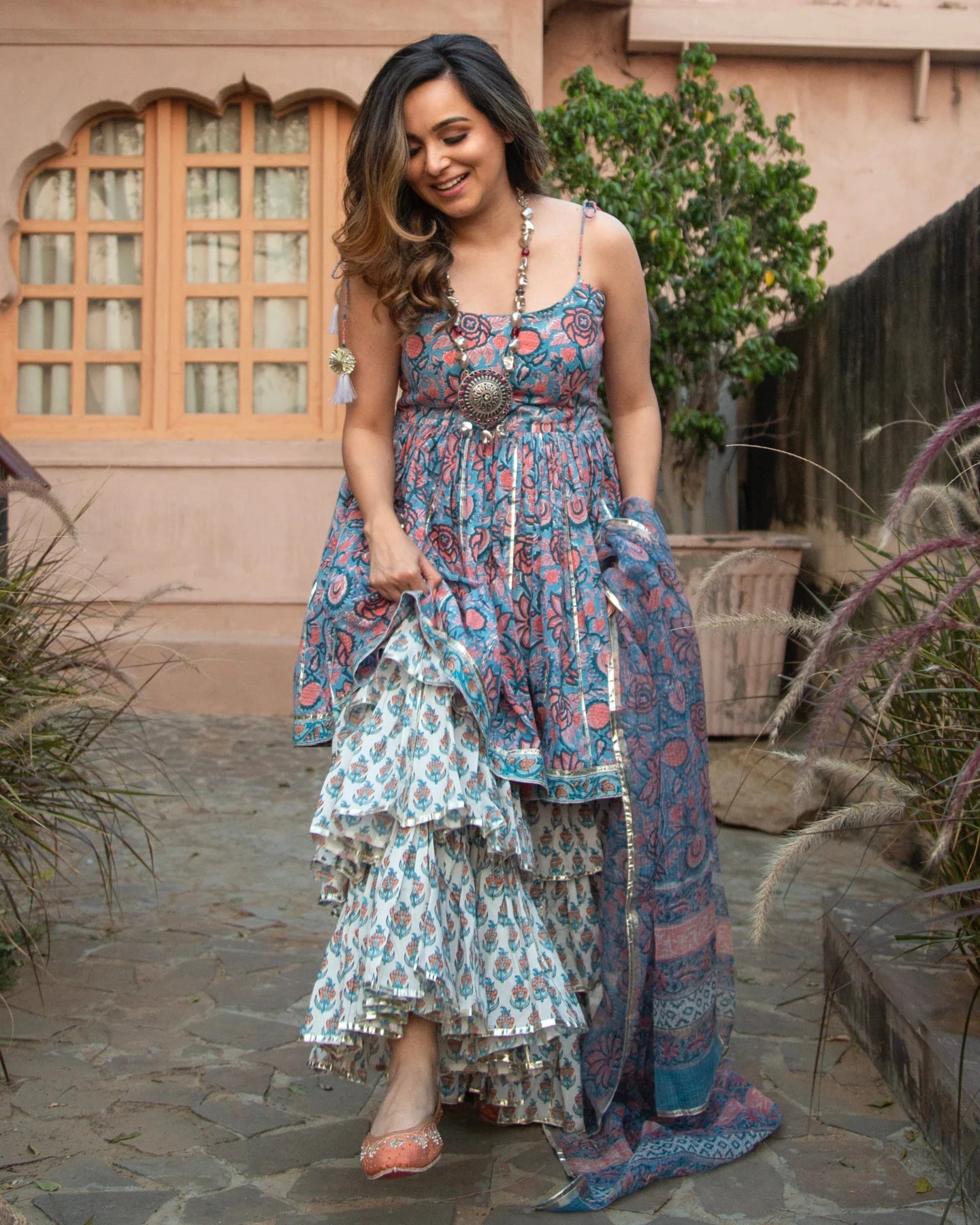 Blue Heaven Sharara Set