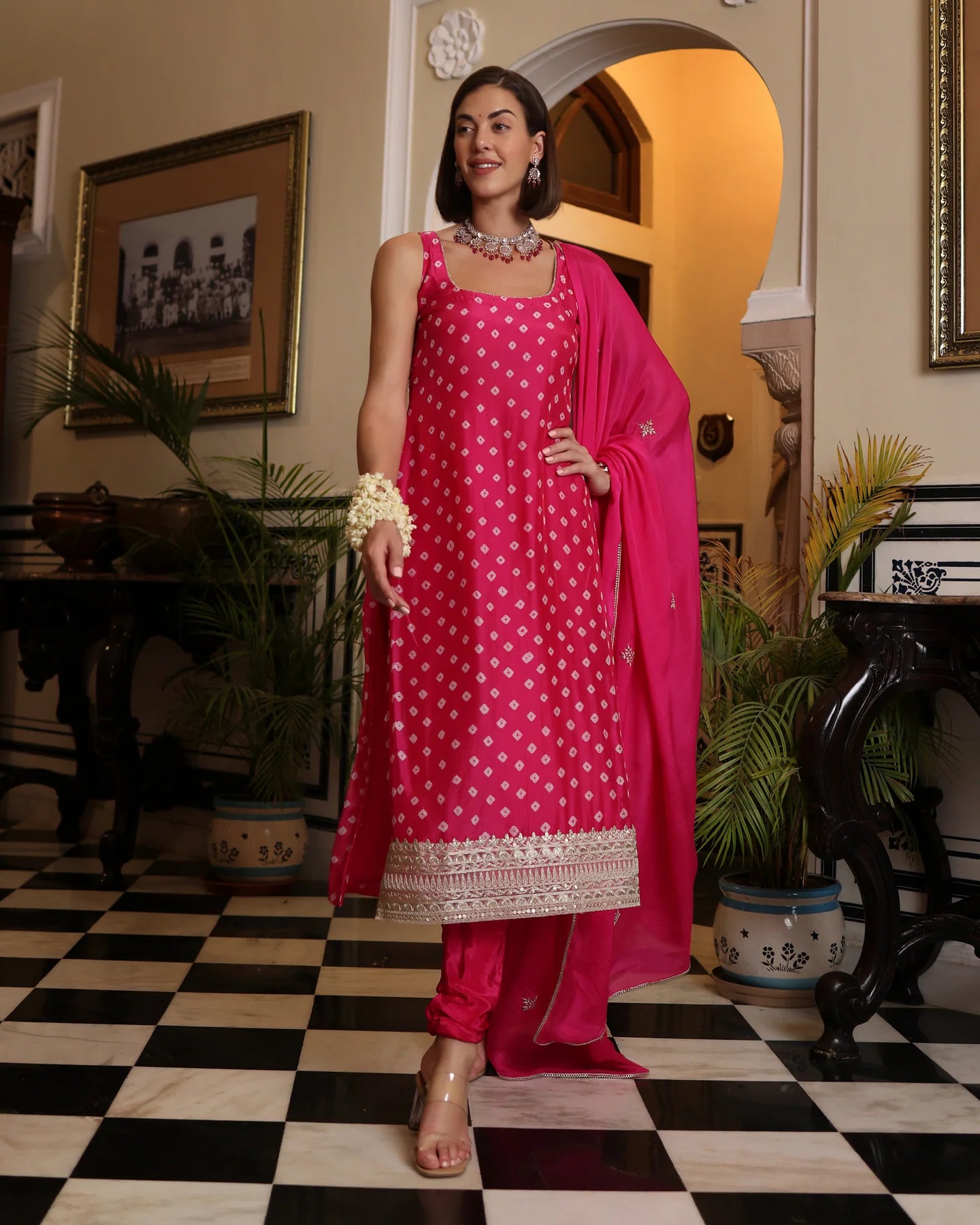 Nira Bandhani Kurta Set